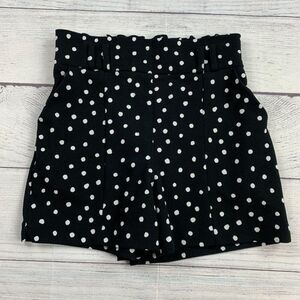 Maurices Shorts sz S 6 High Rise 4" Inseam Black White Polka Dot